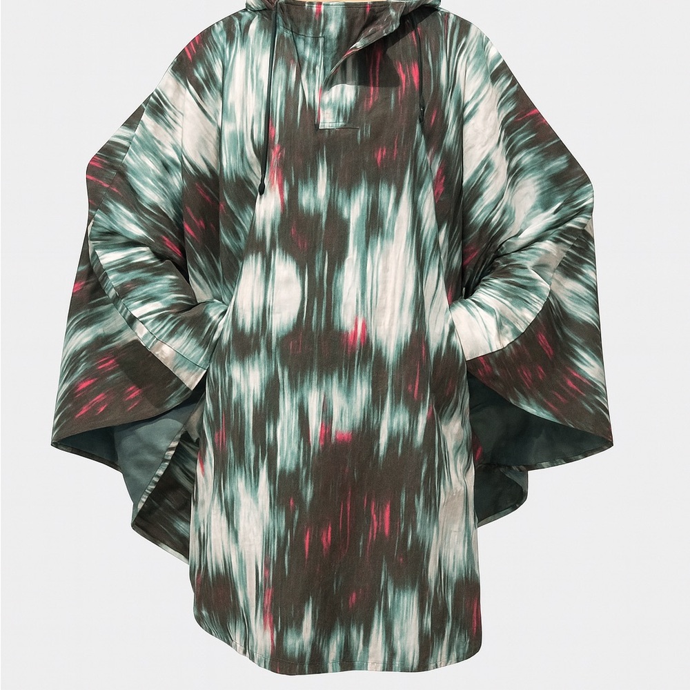 NWT Rains Blur Multicolor Trench Coat